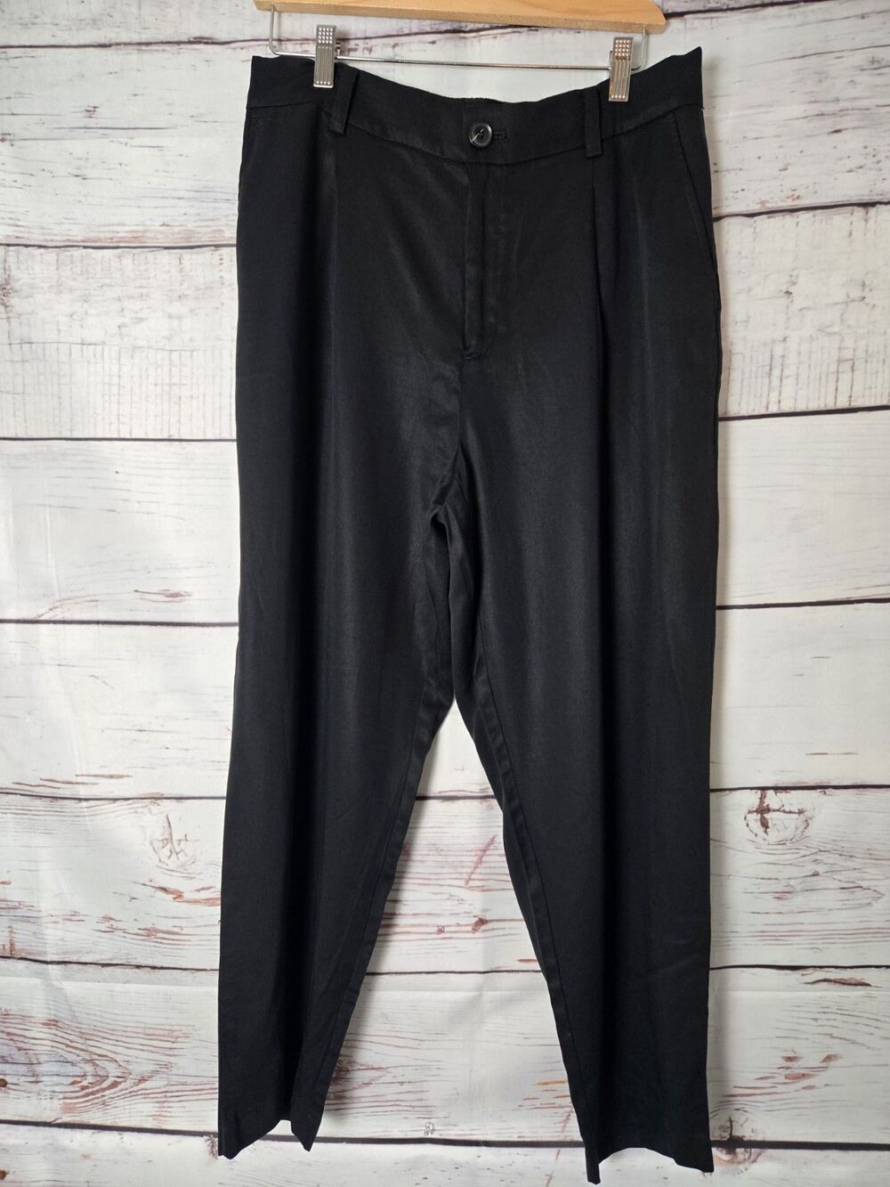 Loft Womens Pants Size 12 Black Classic Ankle Straight Leg Career Workwear